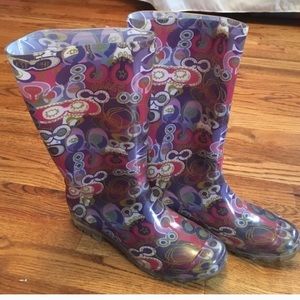 Authentic coach rain boots
